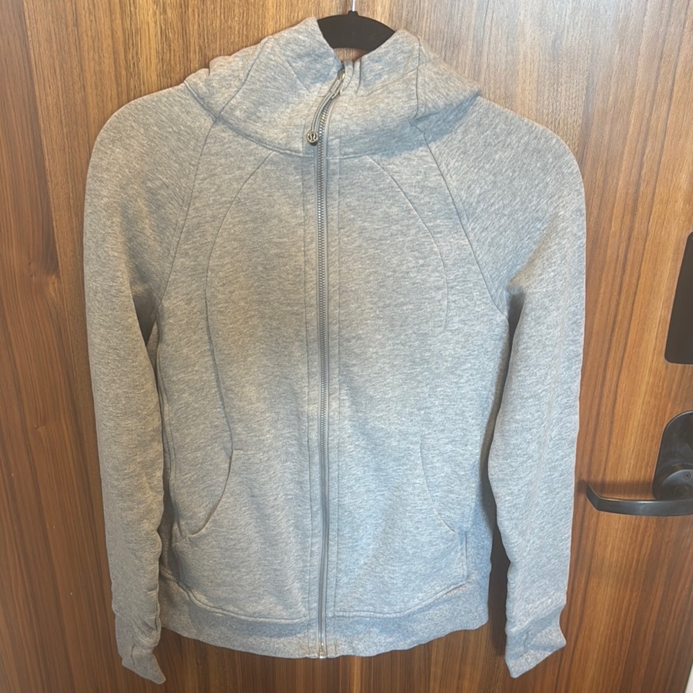 Lululemon Gray Scuba Full-Zip Hoodie